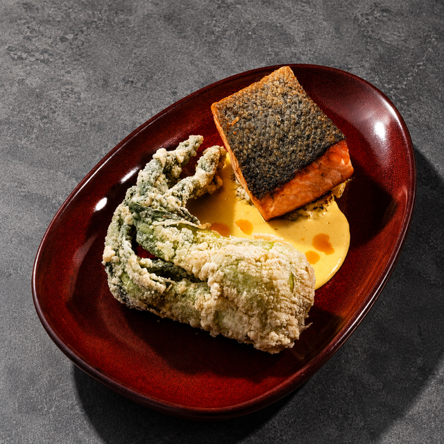 Salmon Thermidor.